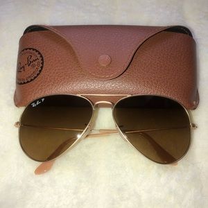 Polarized Ray-Ban aviator sunglasses